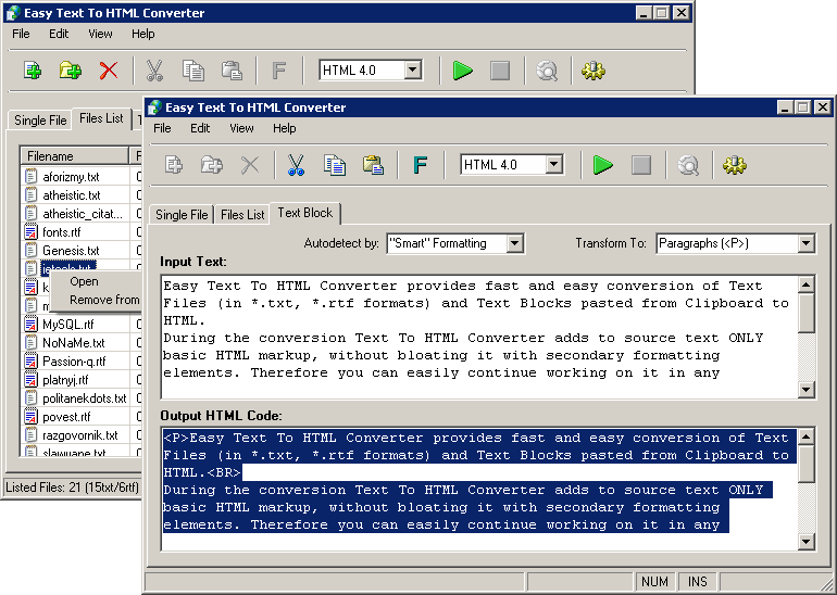 Easy Text To HTML Converter - Gratis-Download Von Heise.de