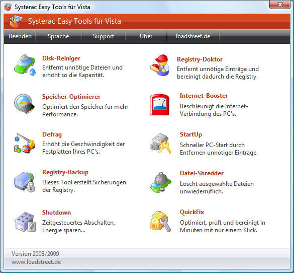 Easy Tools für Vista