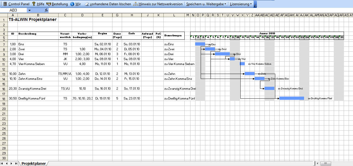  Excel XL-Projektmanager