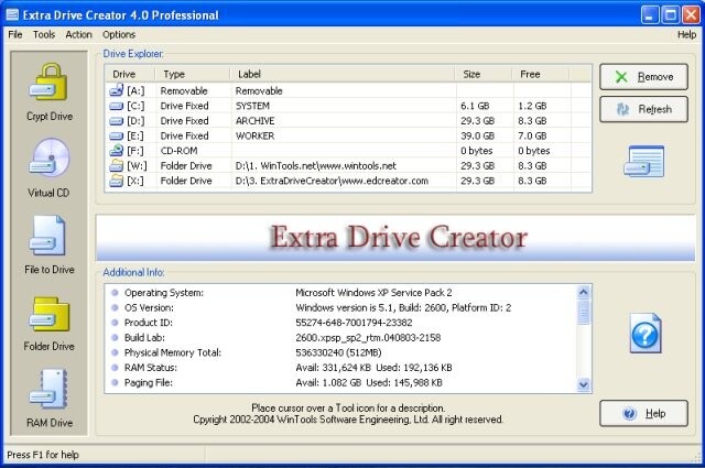  Extra Drive Creator Professional