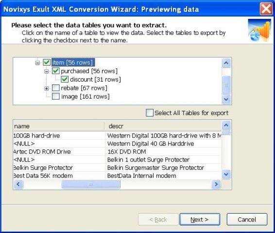 Exult XML Conversion Wizard