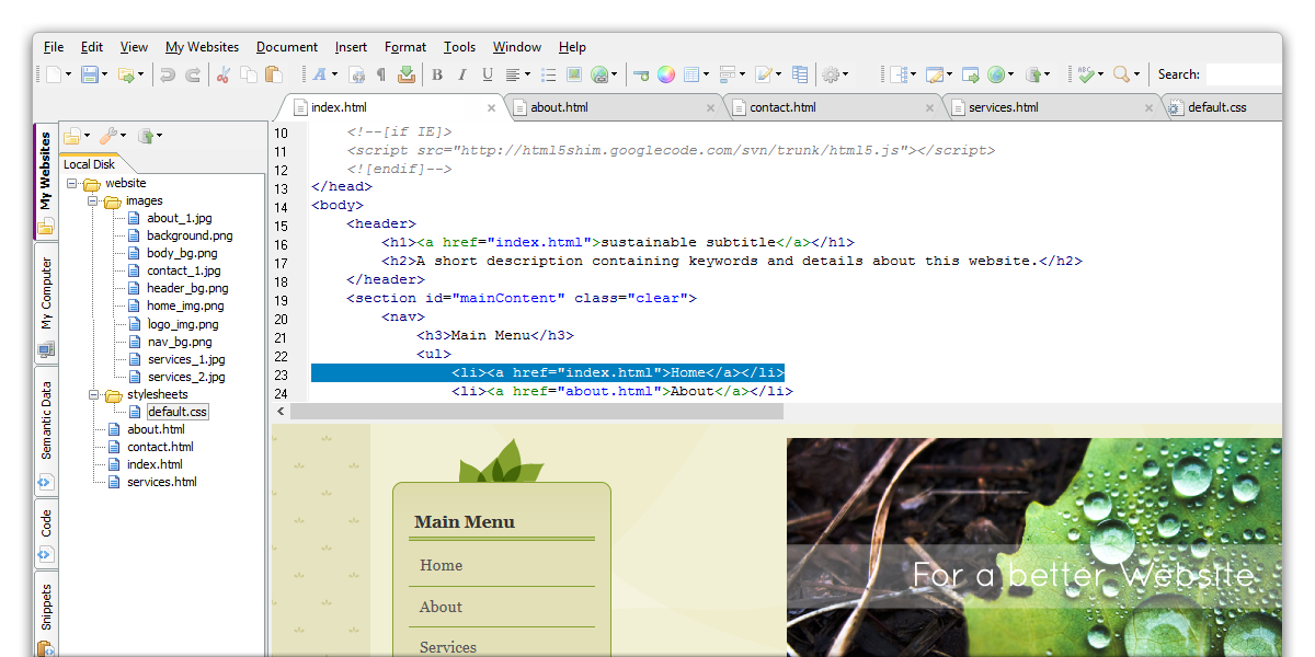 Free HTML Editor