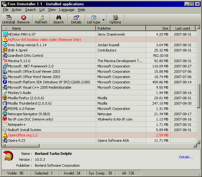  Free Uninstaller