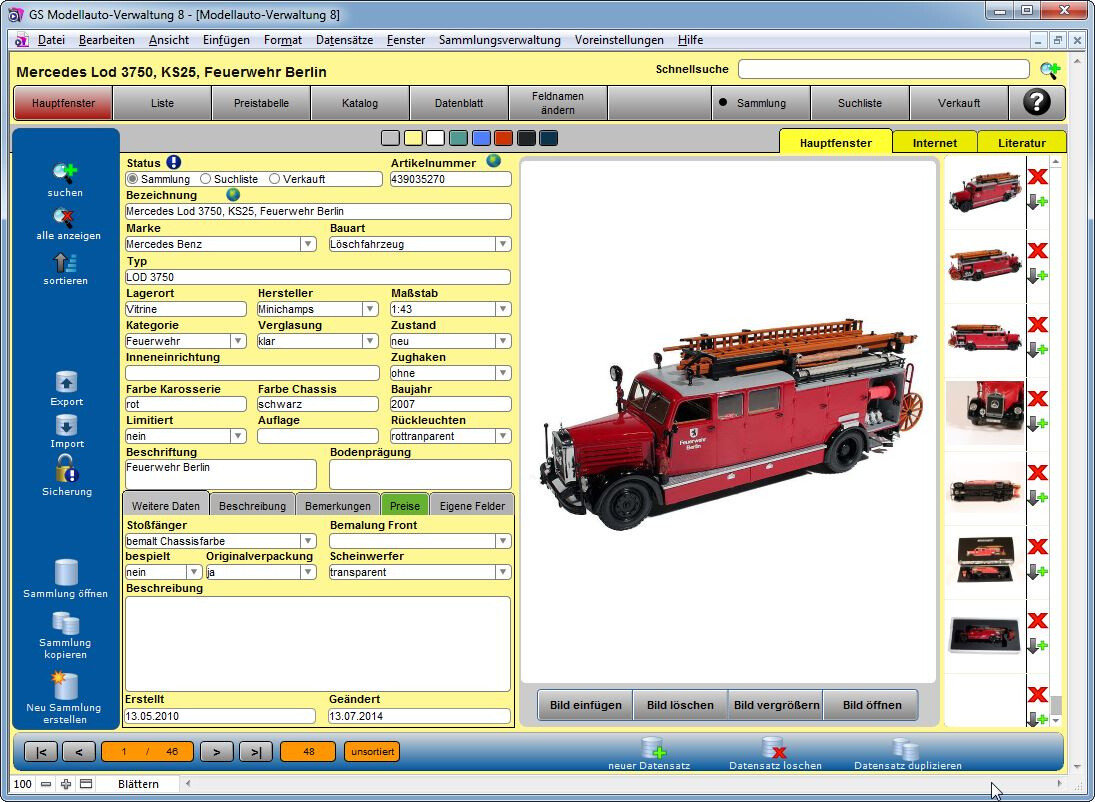  GS Modellauto-Verwaltung