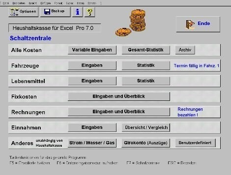 Haushaltskasse für Excel