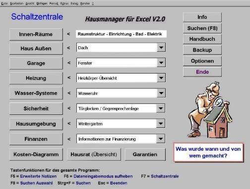 Hausmanager für Excel