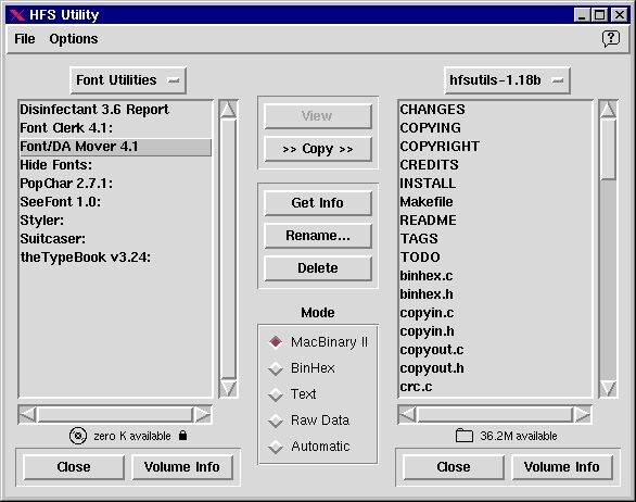 hfsutils (HFS Utilities)