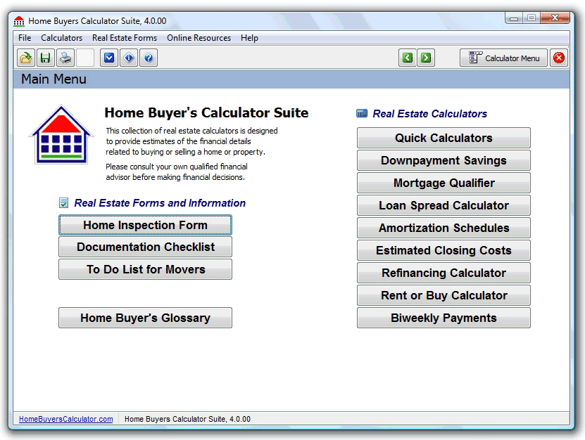  Home Buyers Calculator Suite
