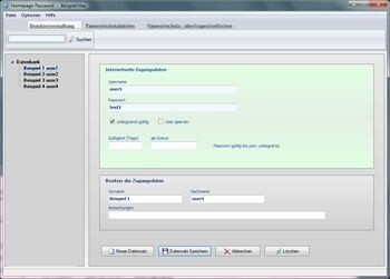 Homepage Password