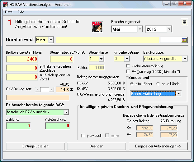 HS BAV Verdienstanalyse