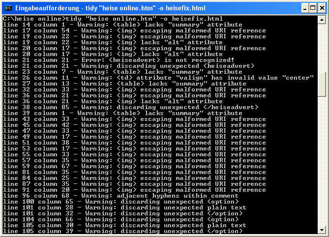 HTML Tidy