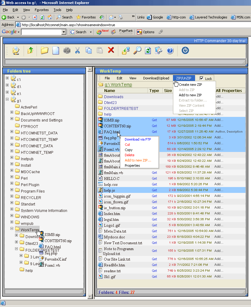 HTTP Commander