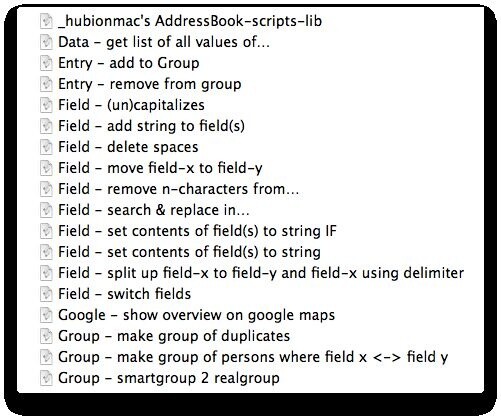  Hubi's Address Book Scripts