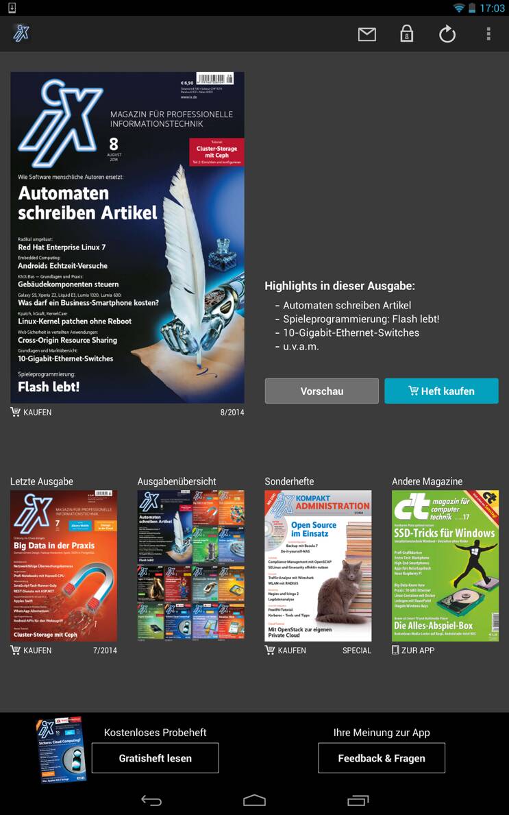 iX Magazin - App für iPhone, iPad und Android