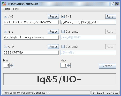  JPasswordGenerator