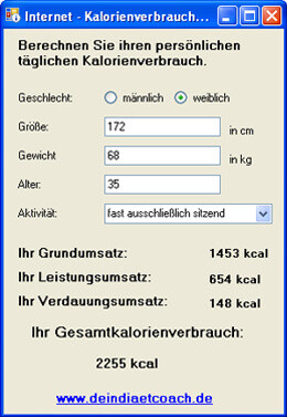 Kalorienverbrauchsrechner