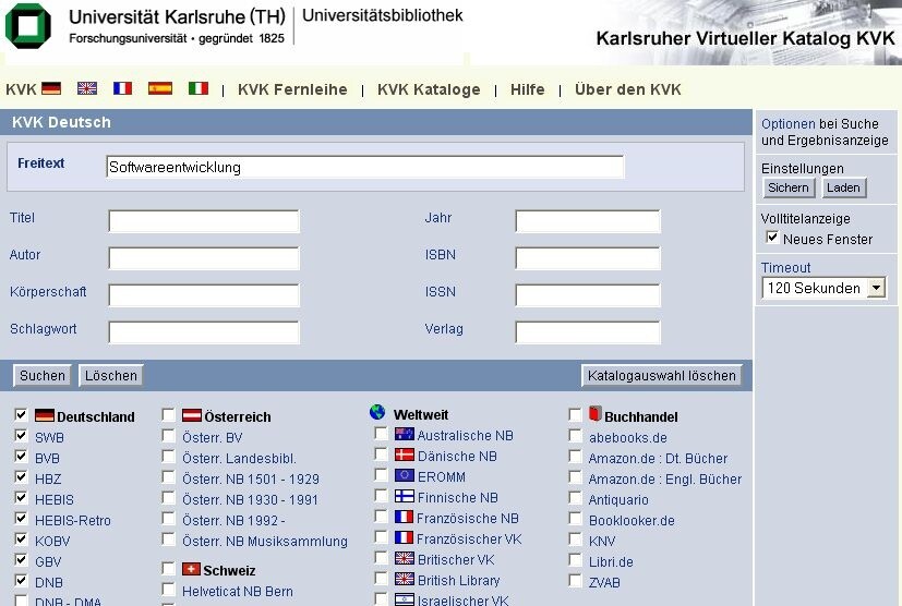  Karlsruher Virtueller Katalog (KVK)