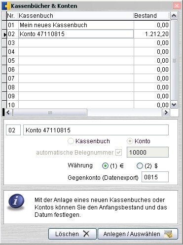  Kassenbuch und Konto