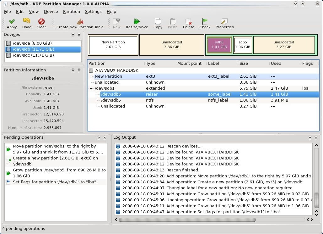  KDE Partition Manager