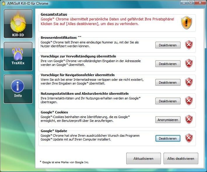 Kill-ID für Chrome