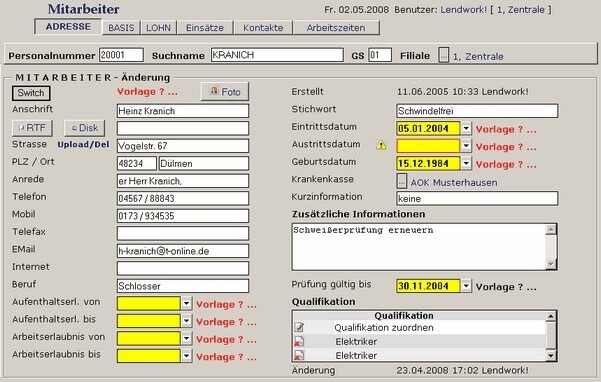  Lendwork Software Zeitarbeit