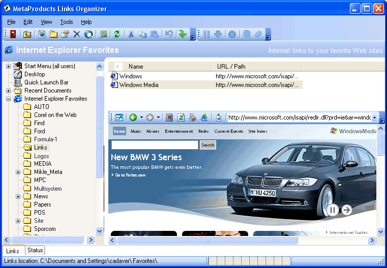 Links Organizer
