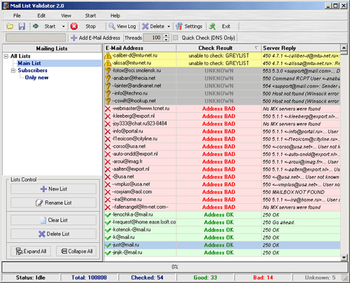  MailList Validator