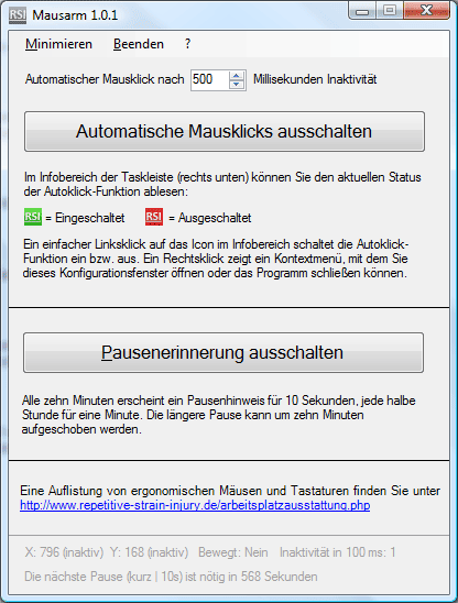  Mausarm