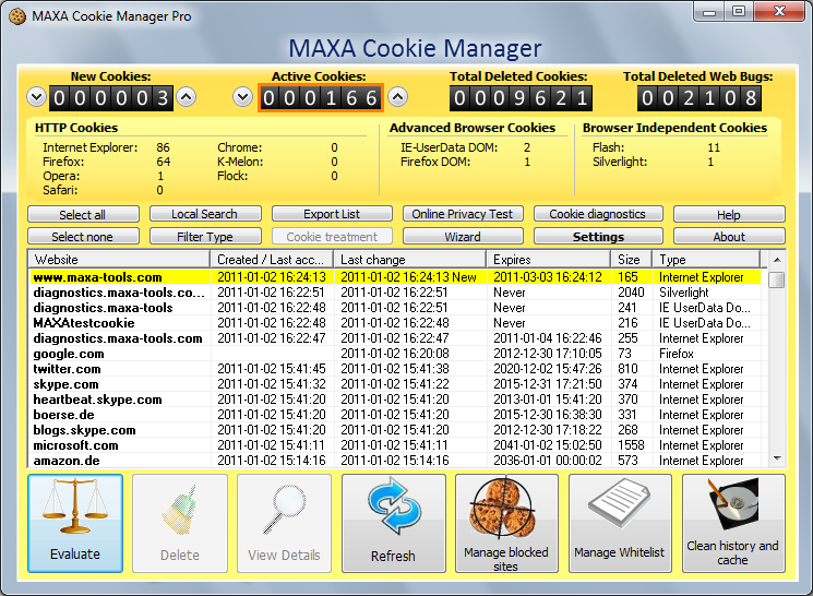 MAXA Cookie Manager Standard