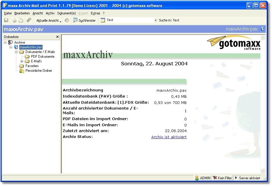 maxx ARCHIV für Server