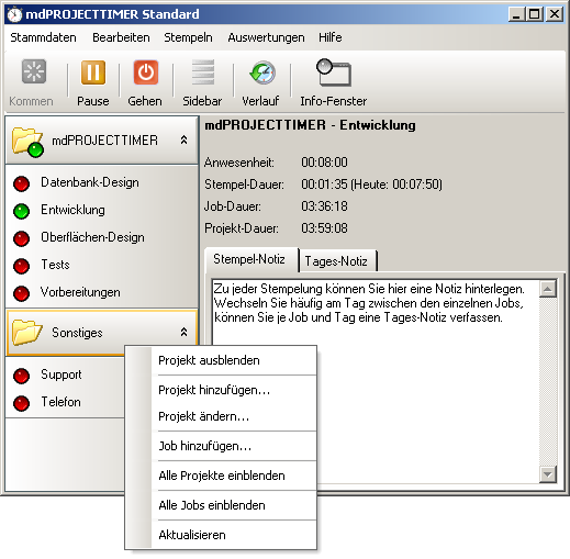  mdPROJECTTIMER