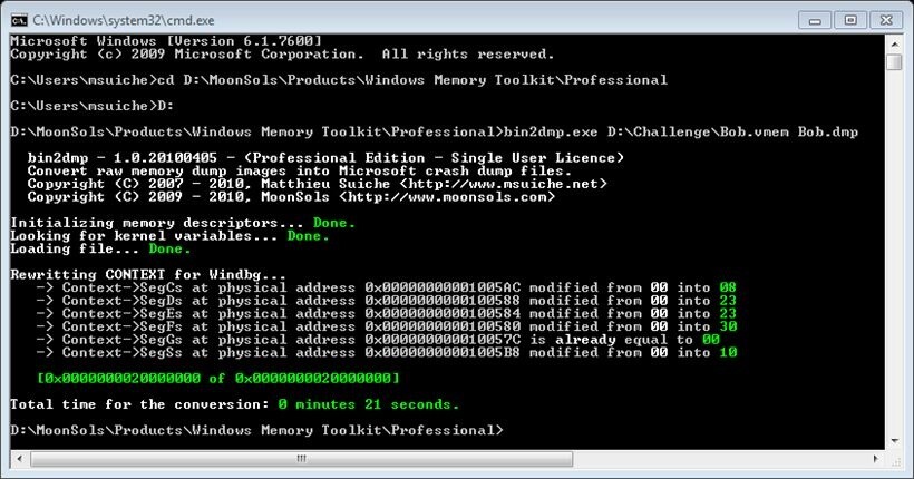 MoonSols Windows Memory Toolkit