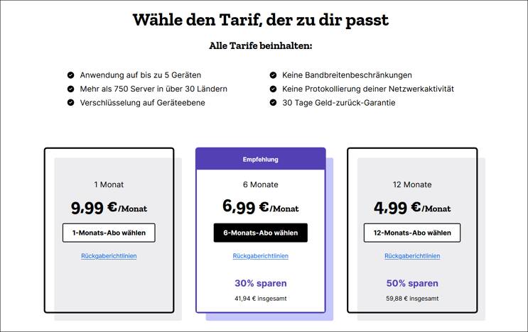 Mozilla VPN: Preise zum Deutschlandstart im April 2021
