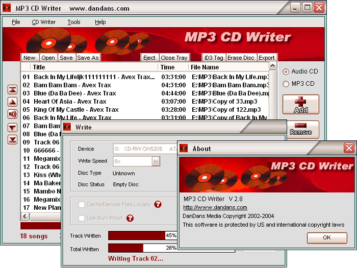 MP3 CD Writer