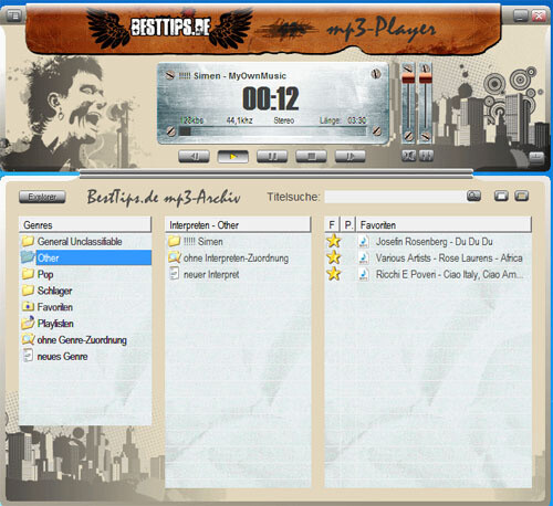 Mp3 Player - Musik Archiv