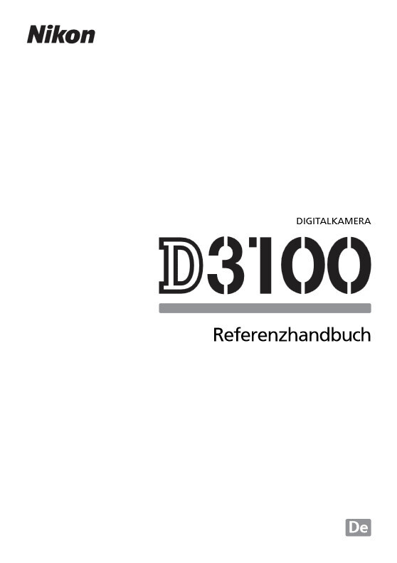  Nikon D3100 Handbuch