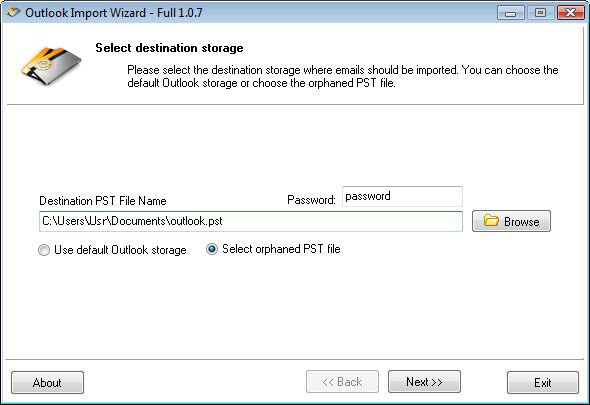  Outlook Import Wizard
