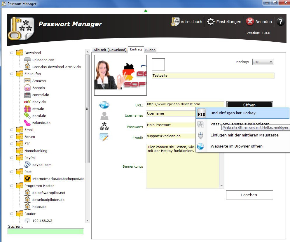  Passwort-Manager und Adressenverwaltung
