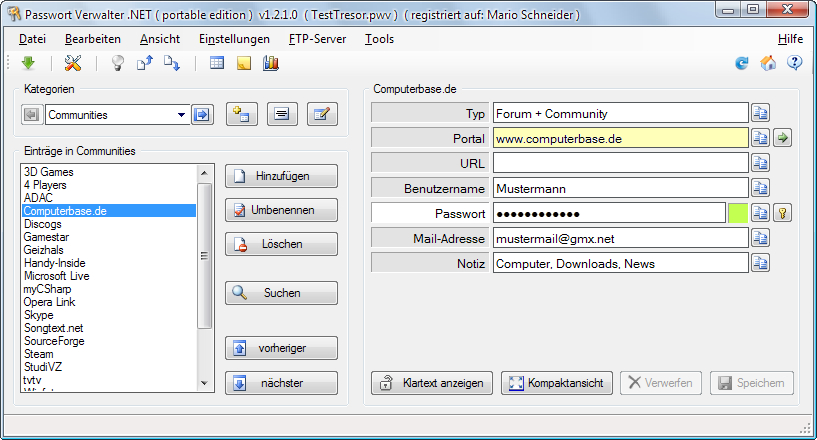  Passwort Verwalter Dot Net