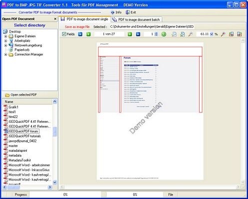  PDF To BMP JPG TIF Converter