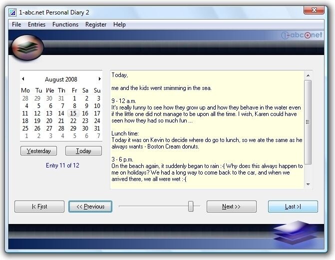  Personal Diary