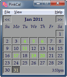 Pink Calendar and Day Planner