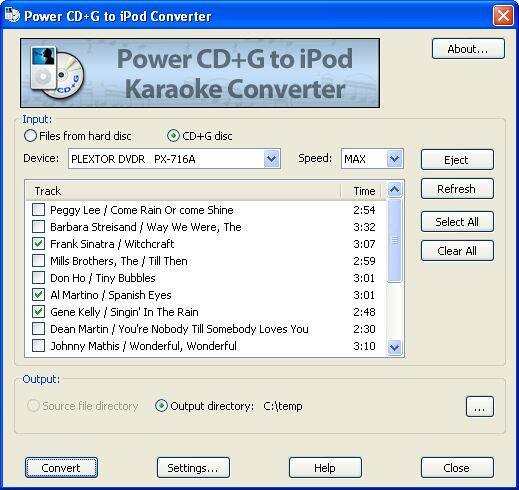  Power CD+G to MP4 Karaoke Converter