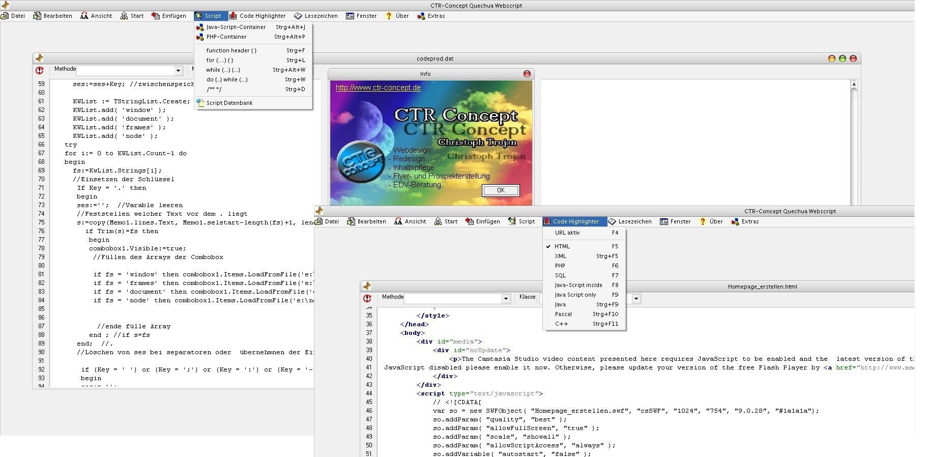 Quechua Web Script Editor