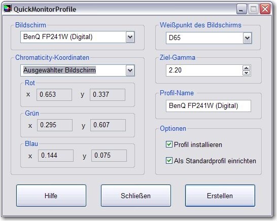 Quick Monitor Profile