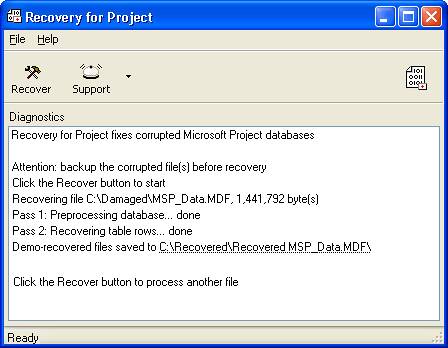 Recovery for Project