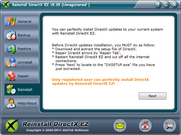 Reinstall DirectX EZ