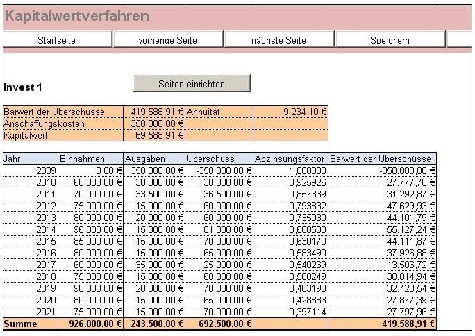  RS-Investitionsrechner