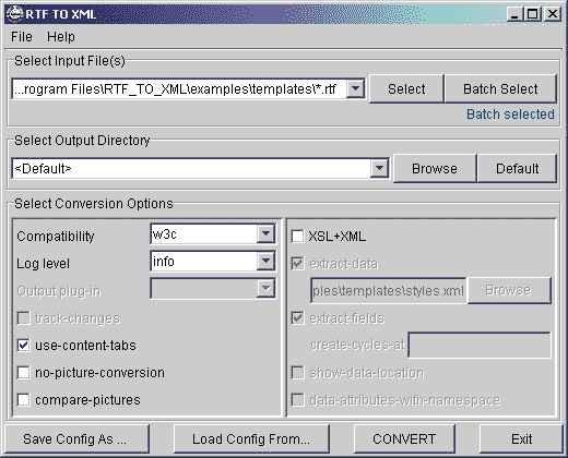 RTF TO XML