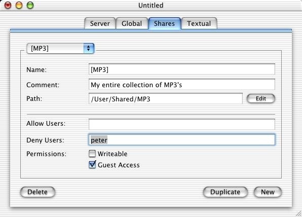Samba Sharing Package